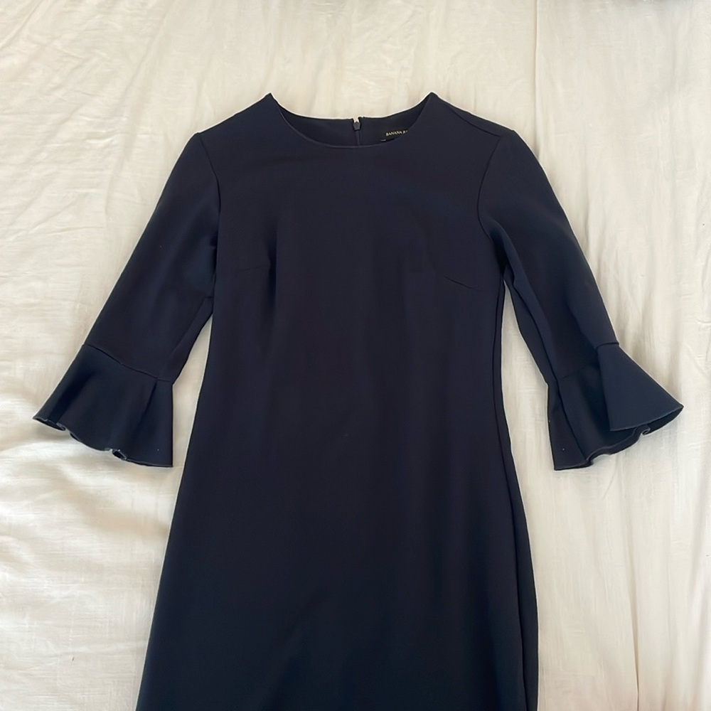 Banana Republic Stretch Bodycon Midi Dress in Navy